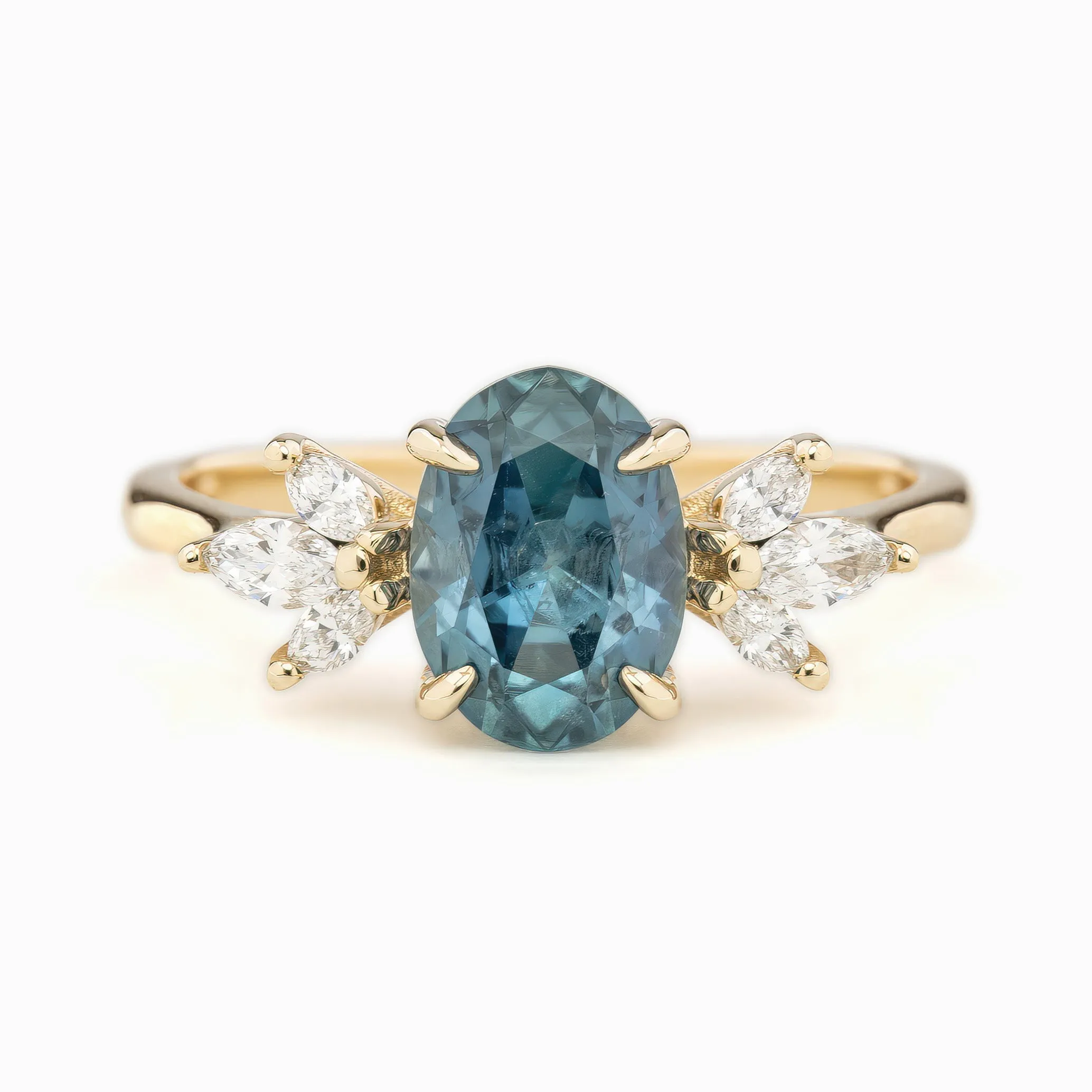 Nova Ring 2.01ct Blue Montana Sapphire, 14k Yellow Gold (One of a kind)