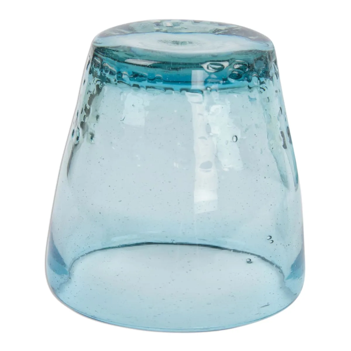 Novica Delicious Blue Blown Glass Juice Glasses (Set Of 6)