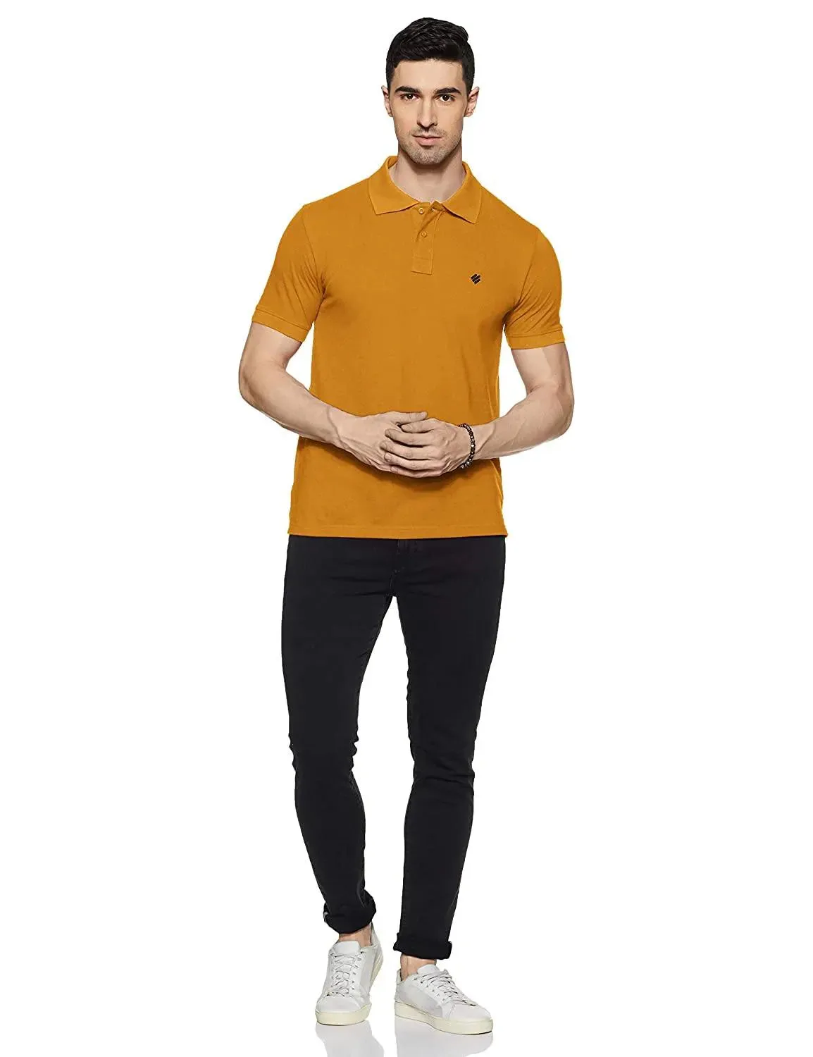 ONN Men's Cotton Polo T-Shirt (Pack of 2) in Solid Coffee-Mustard colours