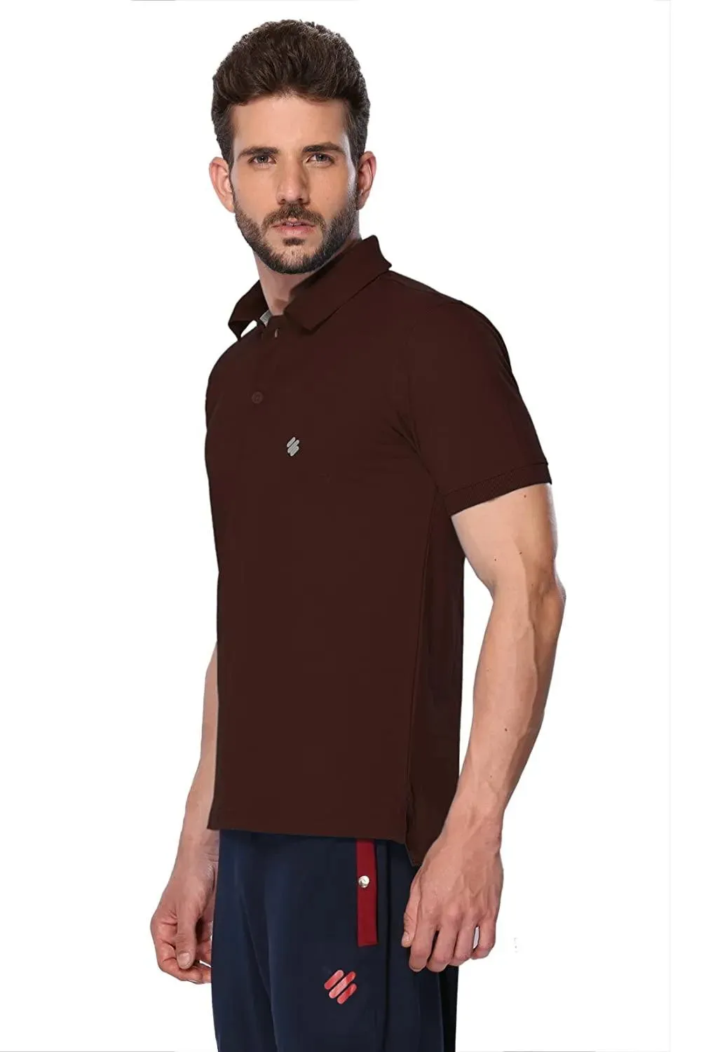 ONN Men's Cotton Polo T-Shirt (Pack of 2) in Solid Coffee-Mustard colours