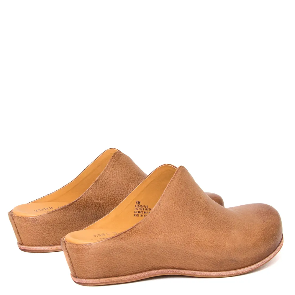 Para Women's Leather Wedge Mule