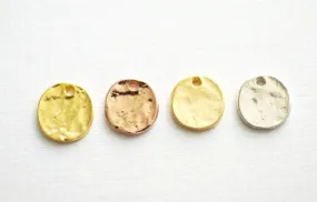 Personalized Blank Disc Stamping Charm - Vermeil Gold, Vermeil Rose Gold or Sterling silver blank metal stamping, Round Circle Disc Initial