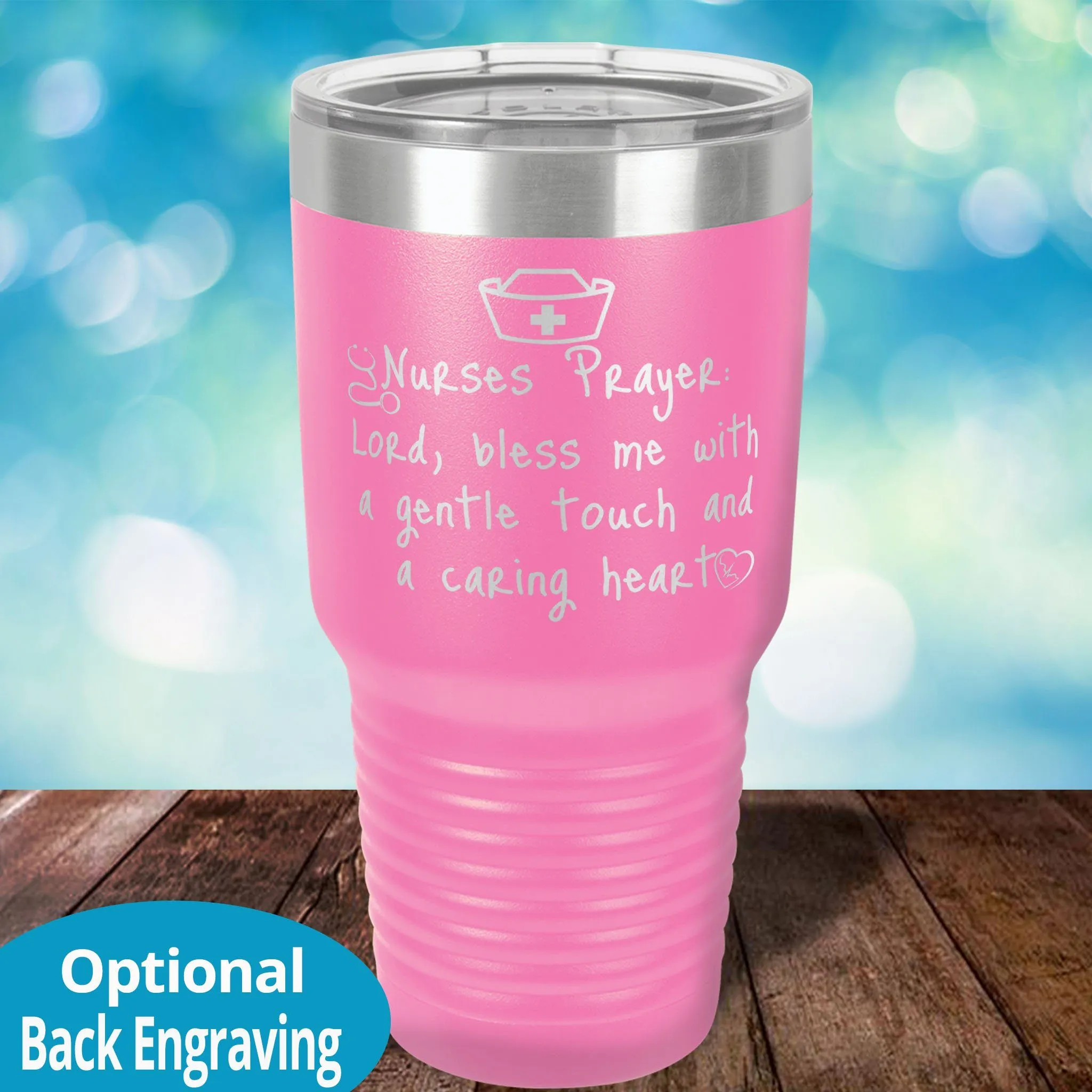 Personalized Laser Etched Tumbler |   Nurse Prayer