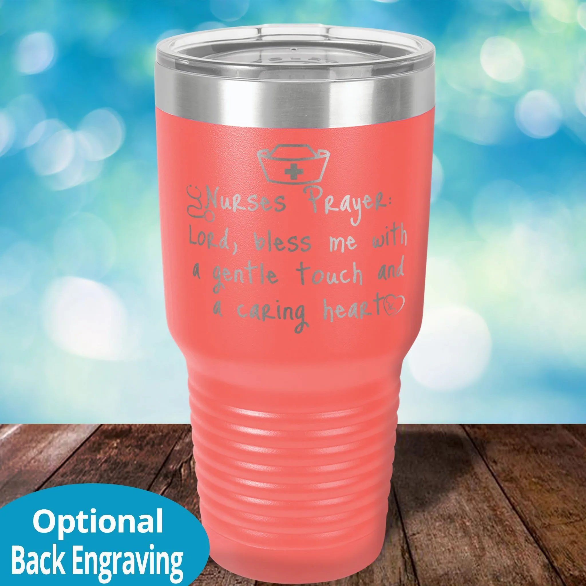 Personalized Laser Etched Tumbler |   Nurse Prayer