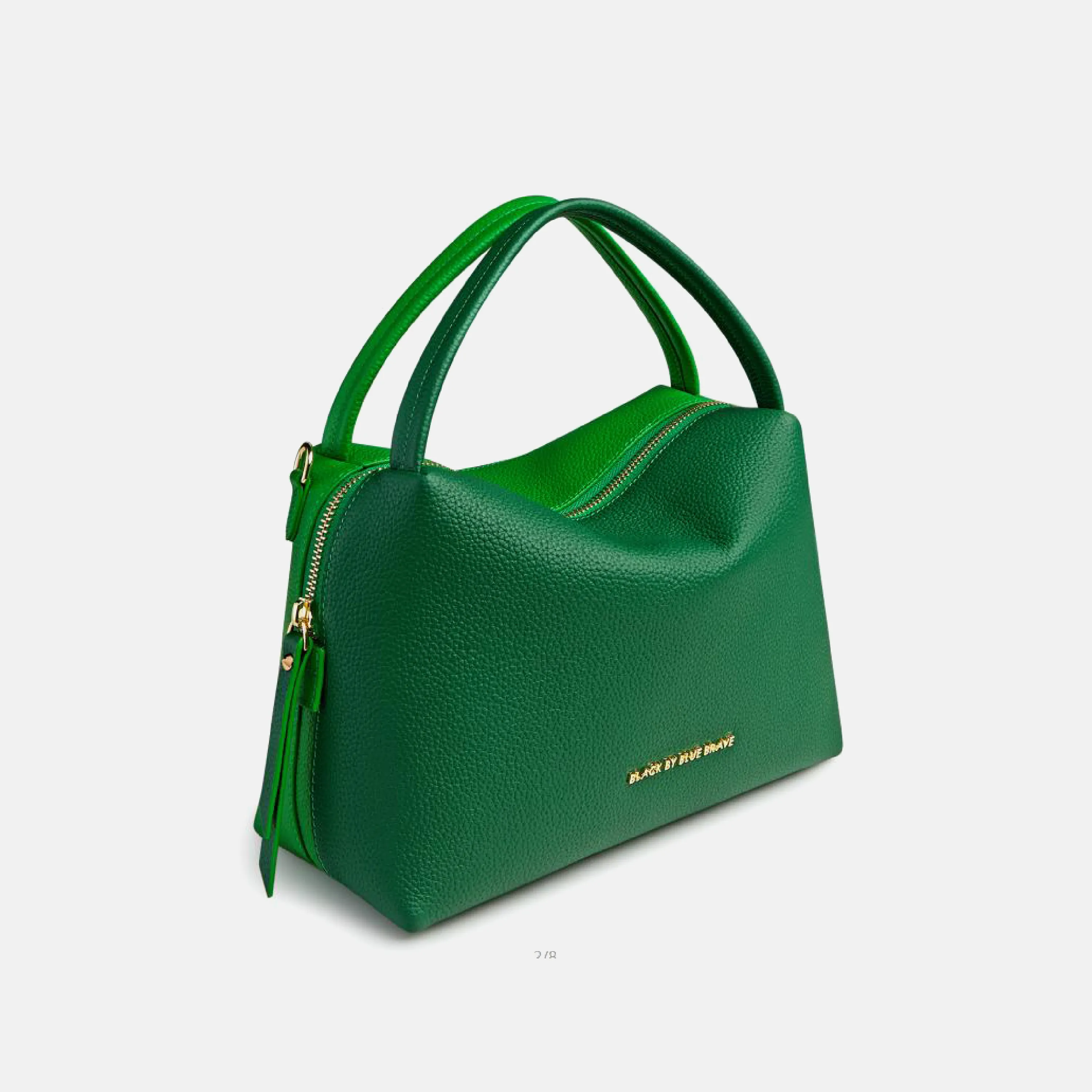 PLQ DARK GREEN LEATHER HANDBAG