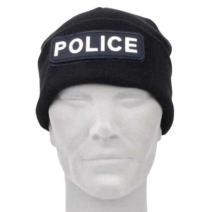 Police Watch Cap with Hook & Loop Police Logo