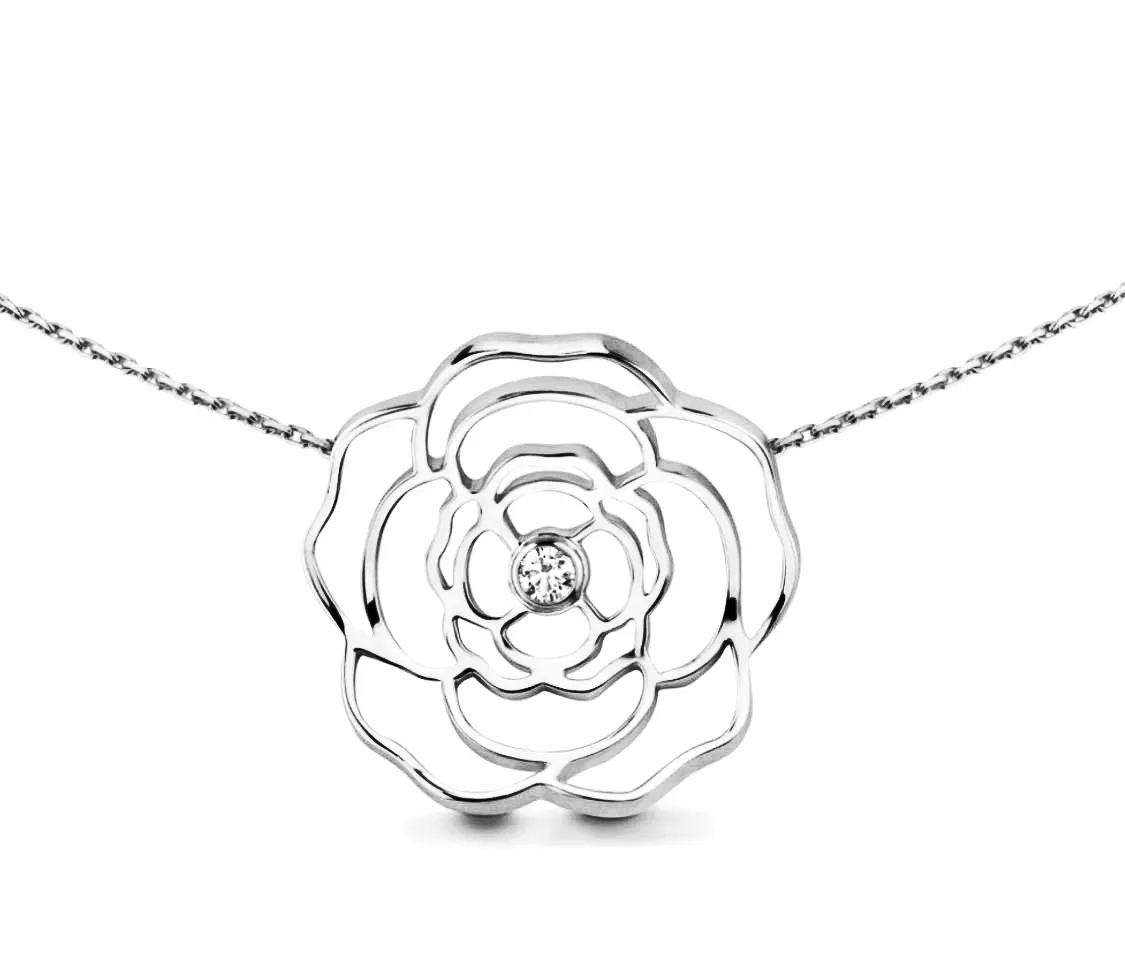 PT308W B.Tiff Rosé Silver Plated Brass Pendant Necklace