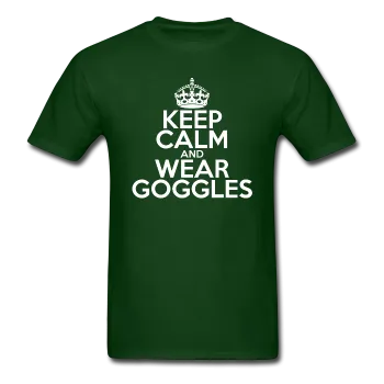 "Keep Calm and Wear Goggles" (white) - Men's T-Shirt