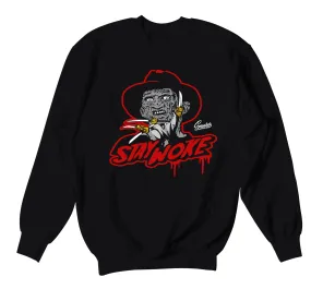 Retro 9 Gym Red Sweater - Stay Woke - Black