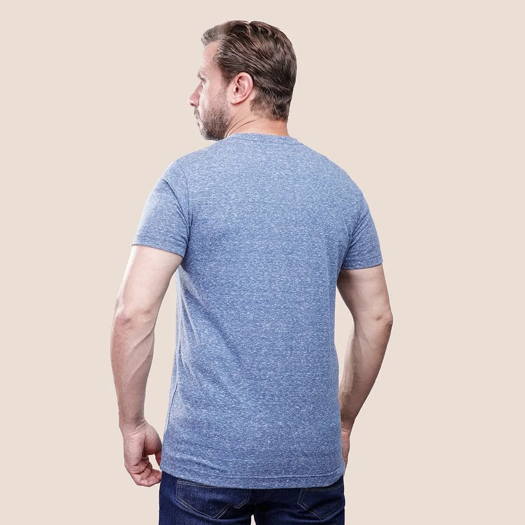 Round Neck Plain T-Shirt - INDIGO