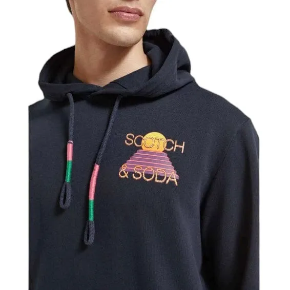 Scotch & Soda Regular Fit Artwork Hoodie (Night) 175378