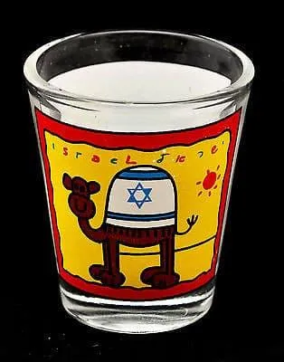 Shot glass Camel with flag of Israel