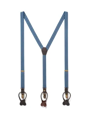 Skinny Blue Pinstripe Suspenders