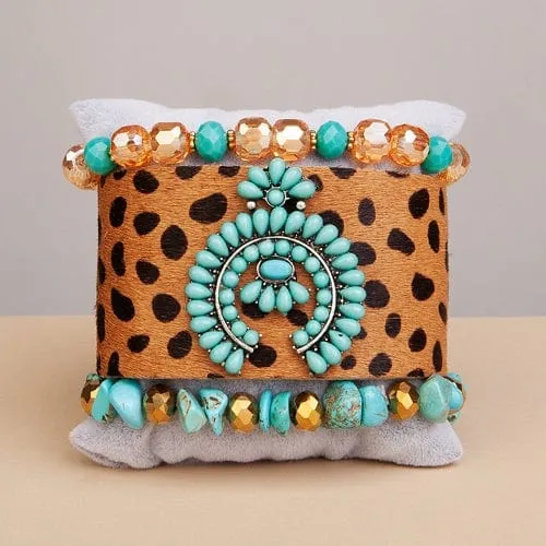 Southwest leopard BRACELET STACK