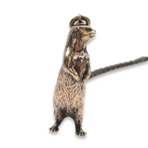 Standing Otter Pendant Necklace