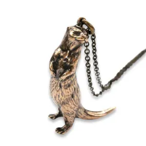 Standing Otter Pendant Necklace