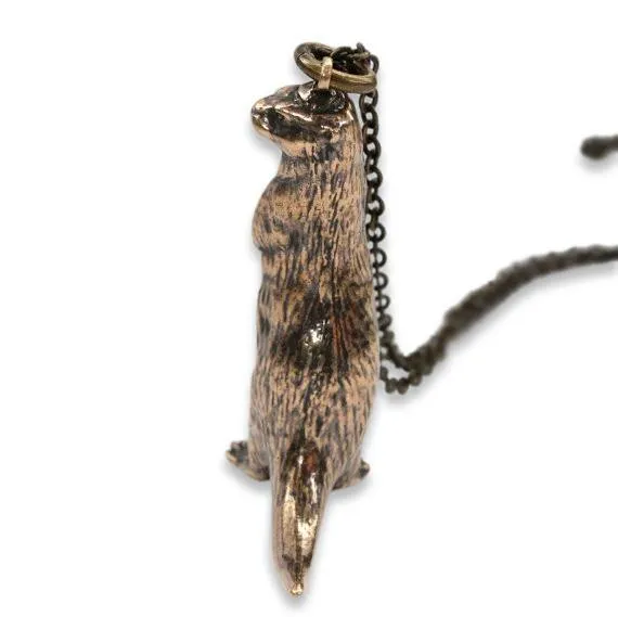 Standing Otter Pendant Necklace