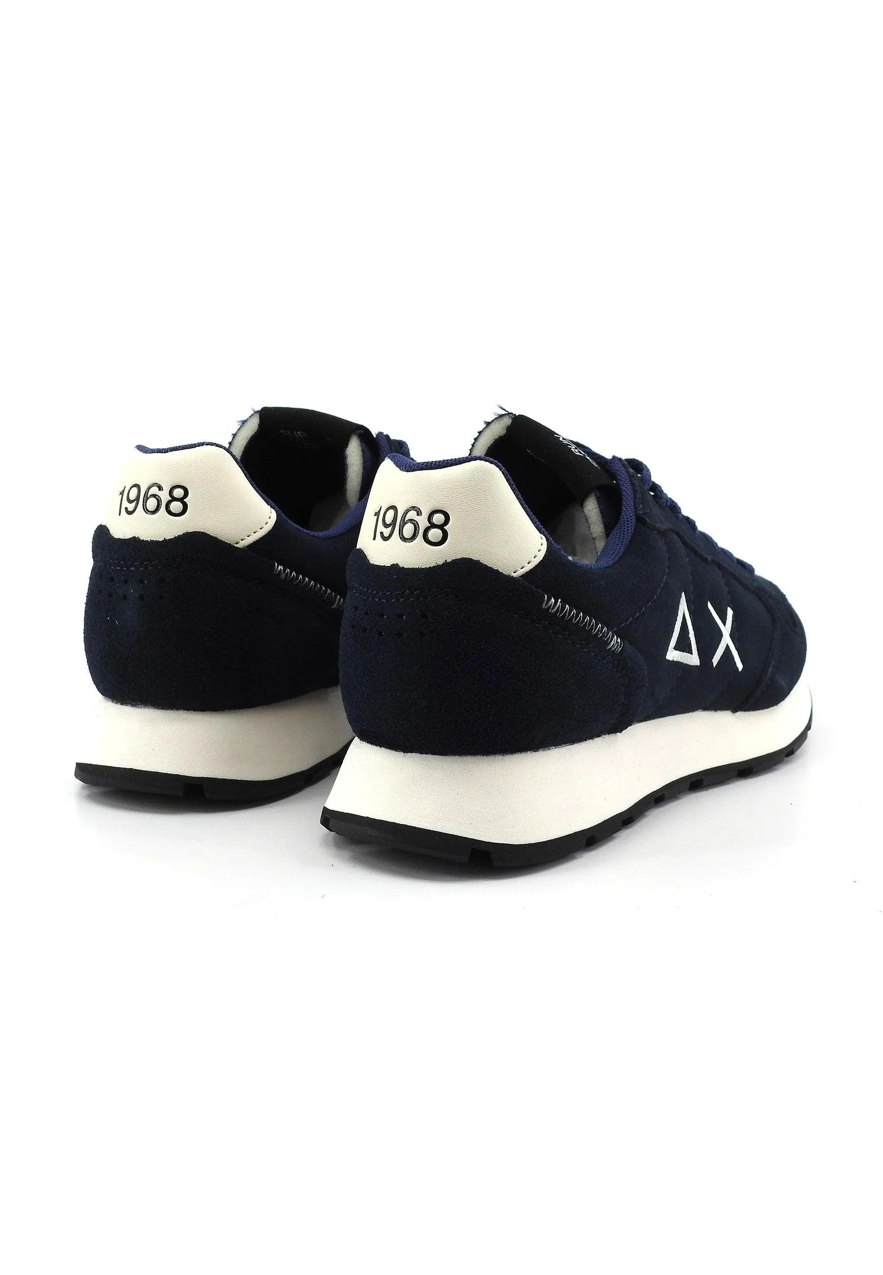 SUN68 Tom Suede Sneaker Uomo Navy Blue Z43106