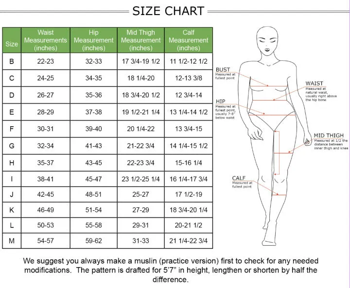 Sundial Leggings PDF Pattern Sizes B - M