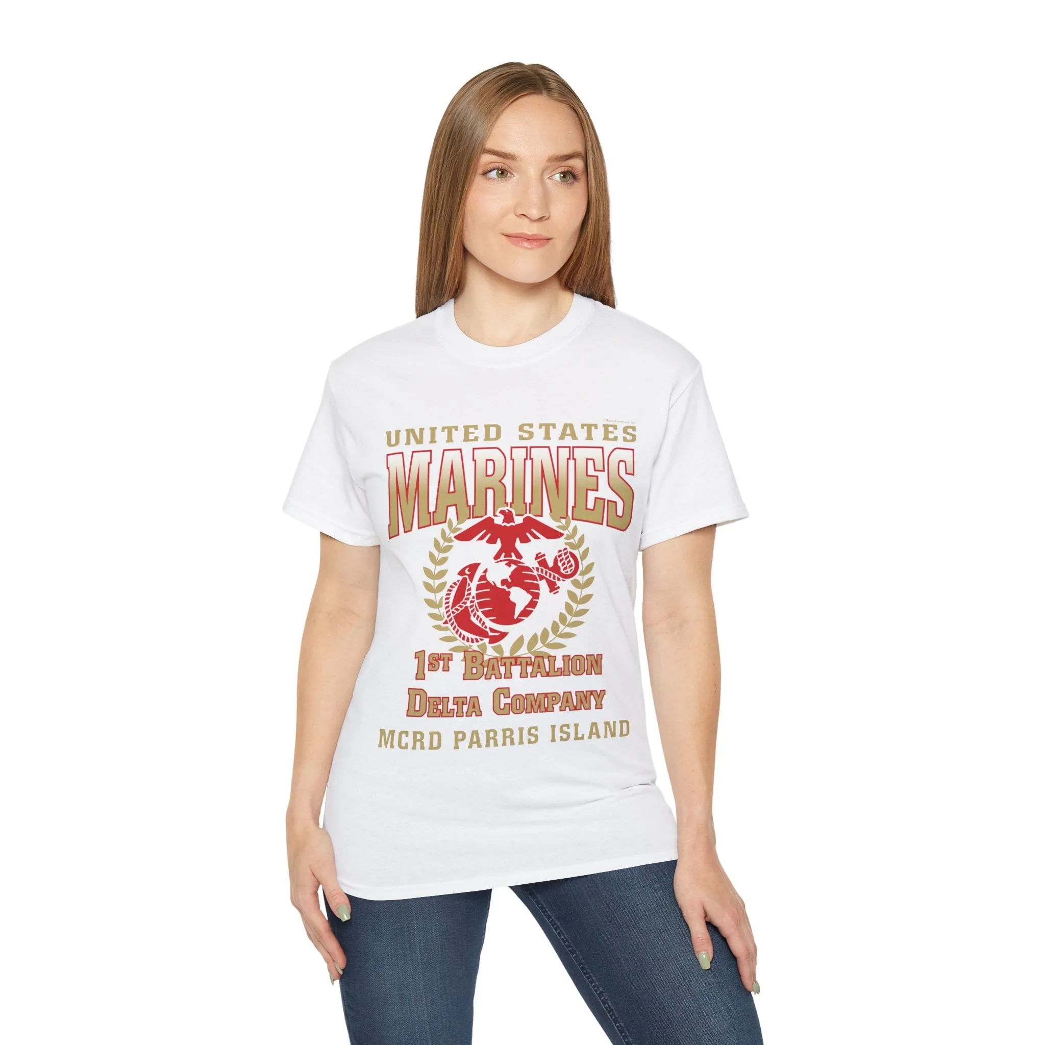 T-Shirt: Delta Co. MCRD Parris Island (EGA, Blank Back)