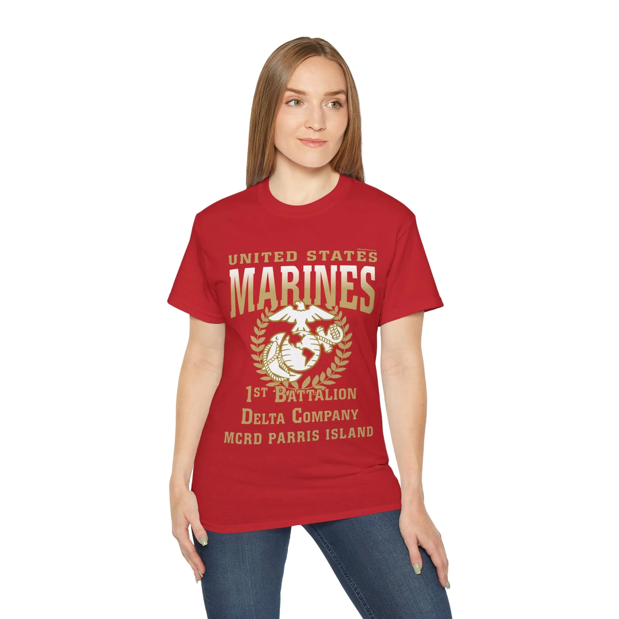 T-Shirt: Delta Co. MCRD Parris Island (EGA, Blank Back)