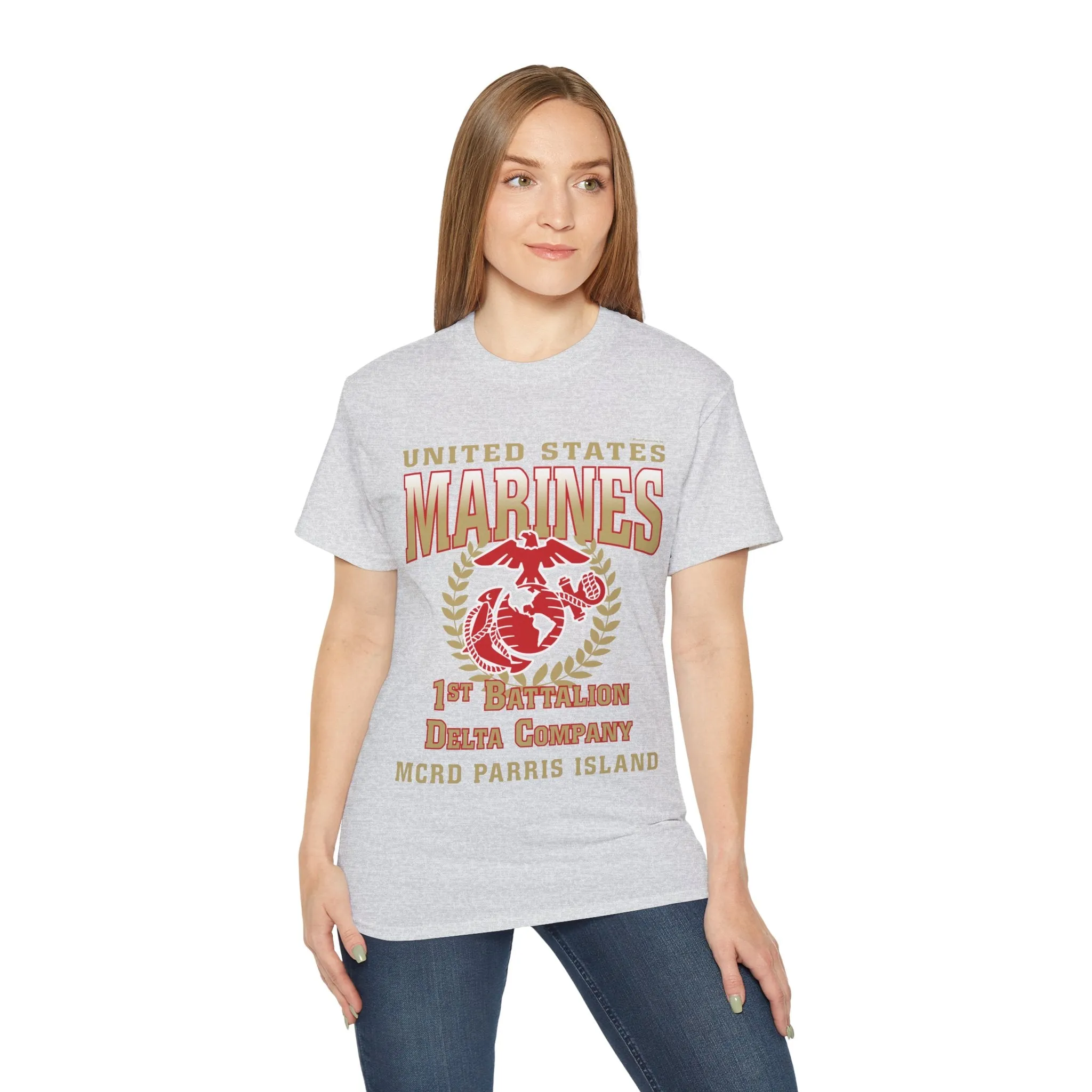 T-Shirt: Delta Co. MCRD Parris Island (EGA, Blank Back)