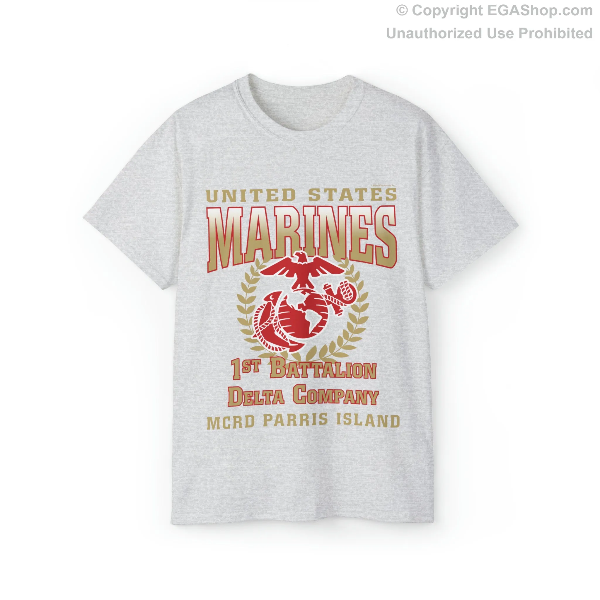 T-Shirt: Delta Co. MCRD Parris Island (EGA, Blank Back)