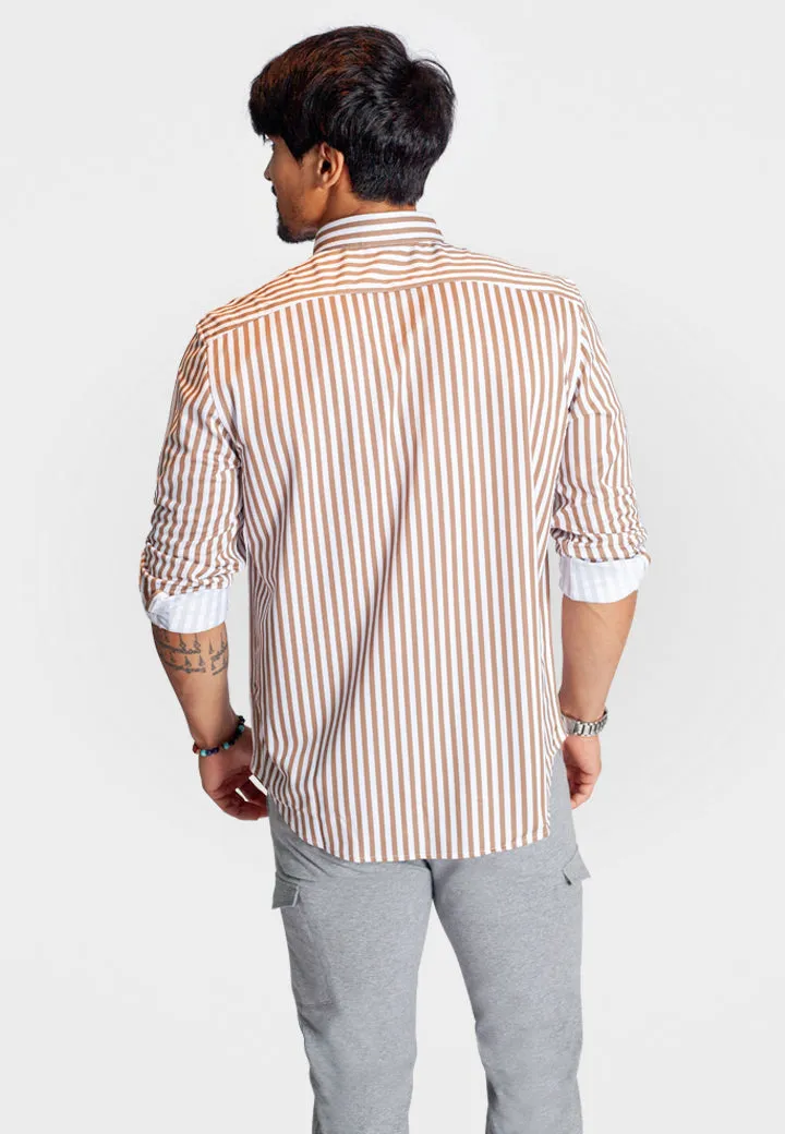 The Go Big Stripe Long Sleeve Tech Shirt