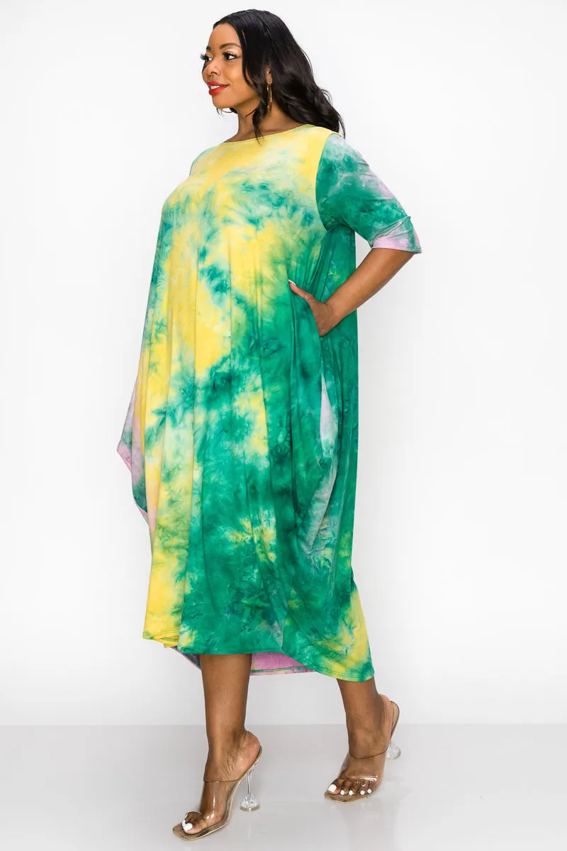 Tie Dye Harem Midi Dress