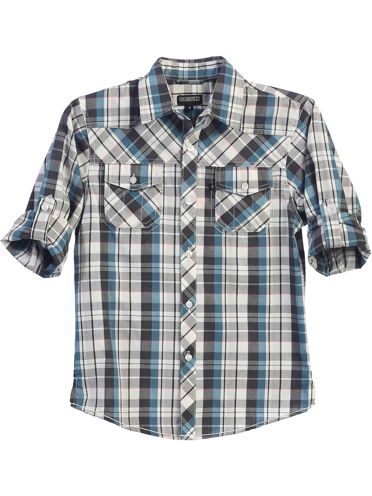 Toddler's Checkered Roll-Up Shirt