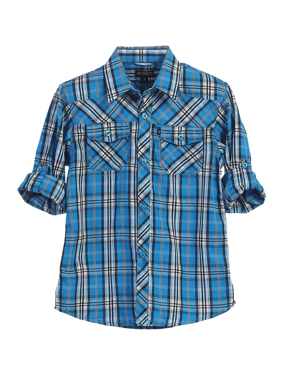 Toddler's Checkered Roll-Up Shirt