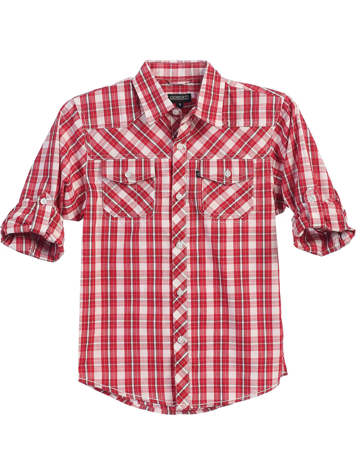 Toddler's Checkered Roll-Up Shirt