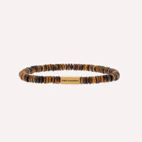 Two Tone Disc Gemstone Bracelet Tiger Eye