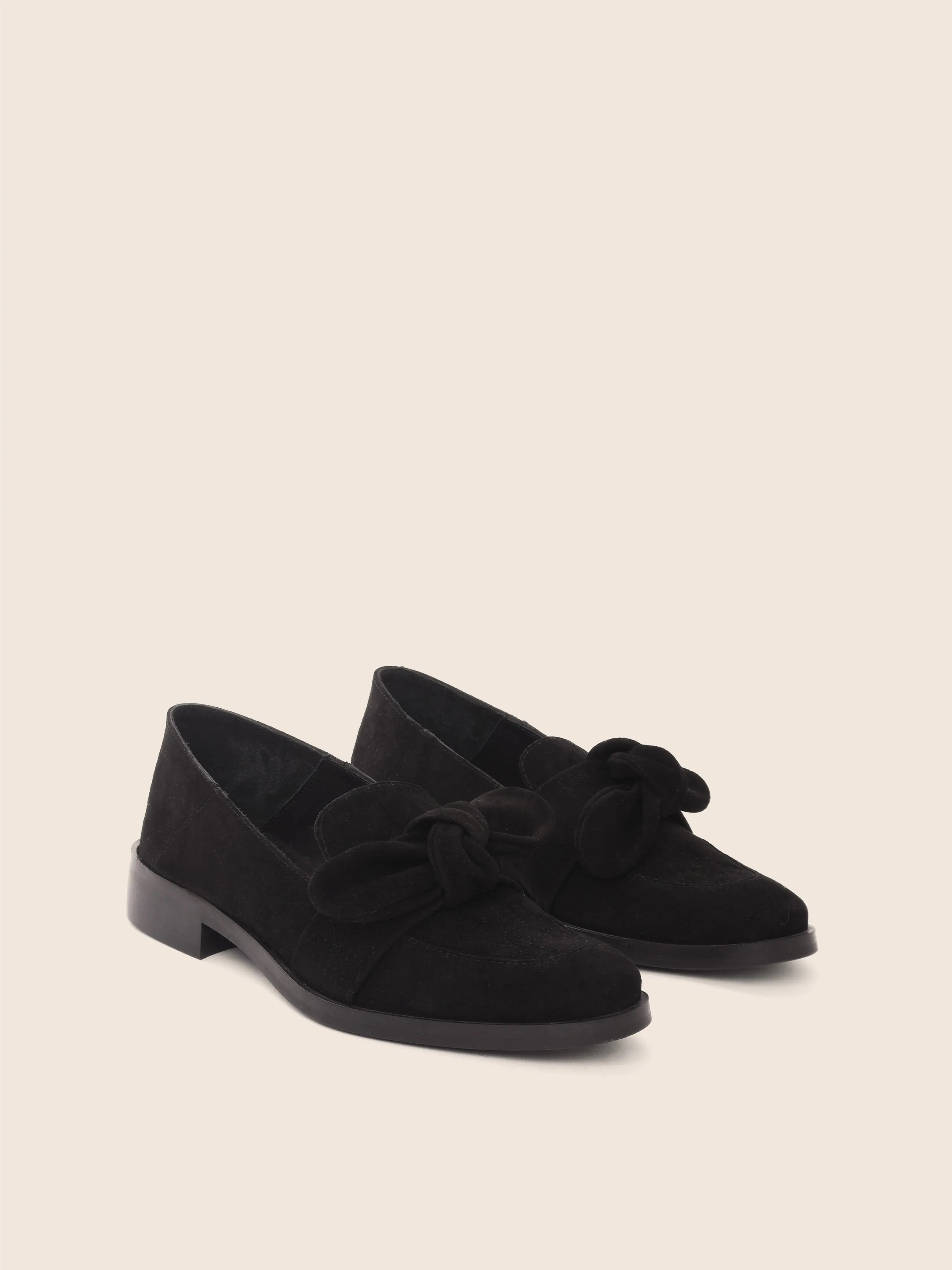 Valencia Black Suede Loafer