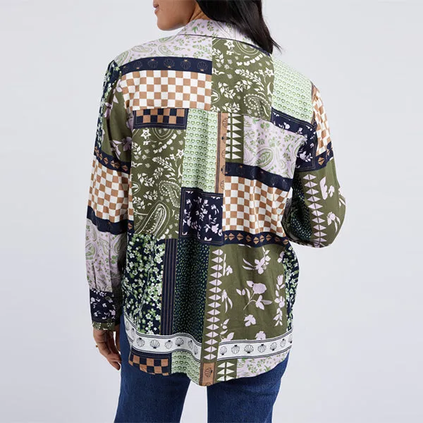 Vetiver Patchwork Shirt - Patchwork Print