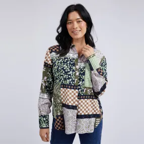 Vetiver Patchwork Shirt - Patchwork Print