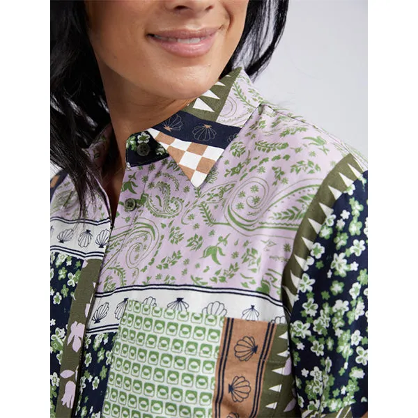 Vetiver Patchwork Shirt - Patchwork Print