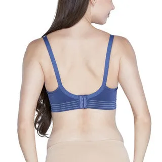 Wacoal Maternity Bra บราสำหรับคุณแม่หลังคลอด เปิดให้นมบุตร รุ่น WM1099 สีเทาออกน้ำเงิน (NG)