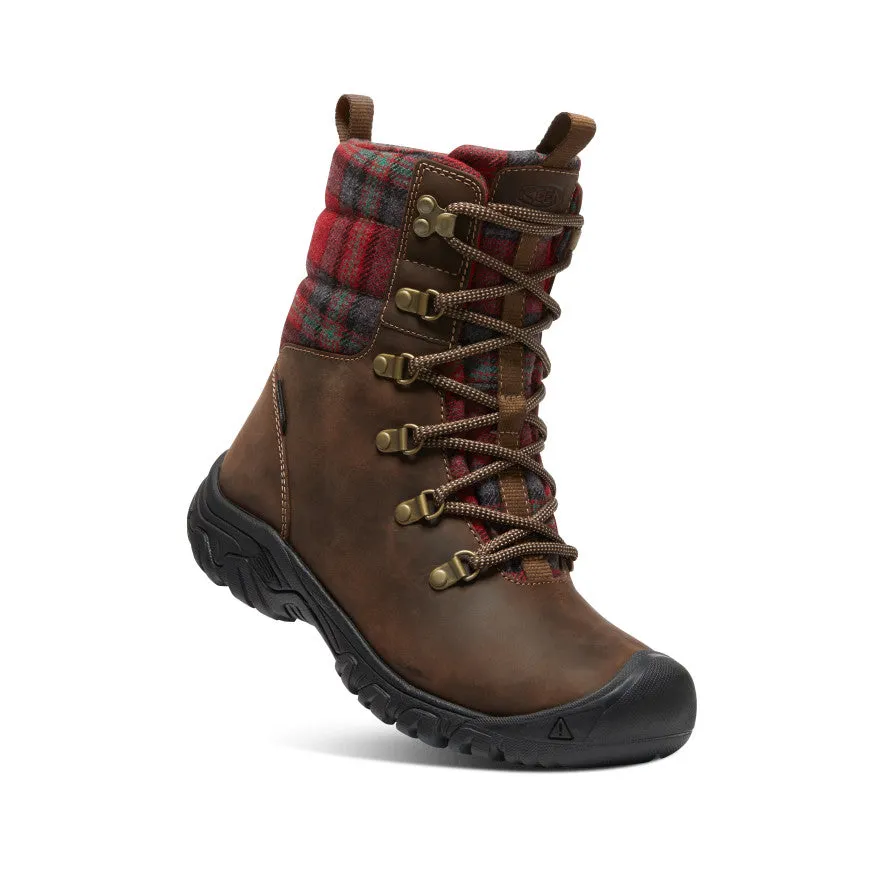 Women's Greta Waterproof Boot | Dark Brown/Red Plaid